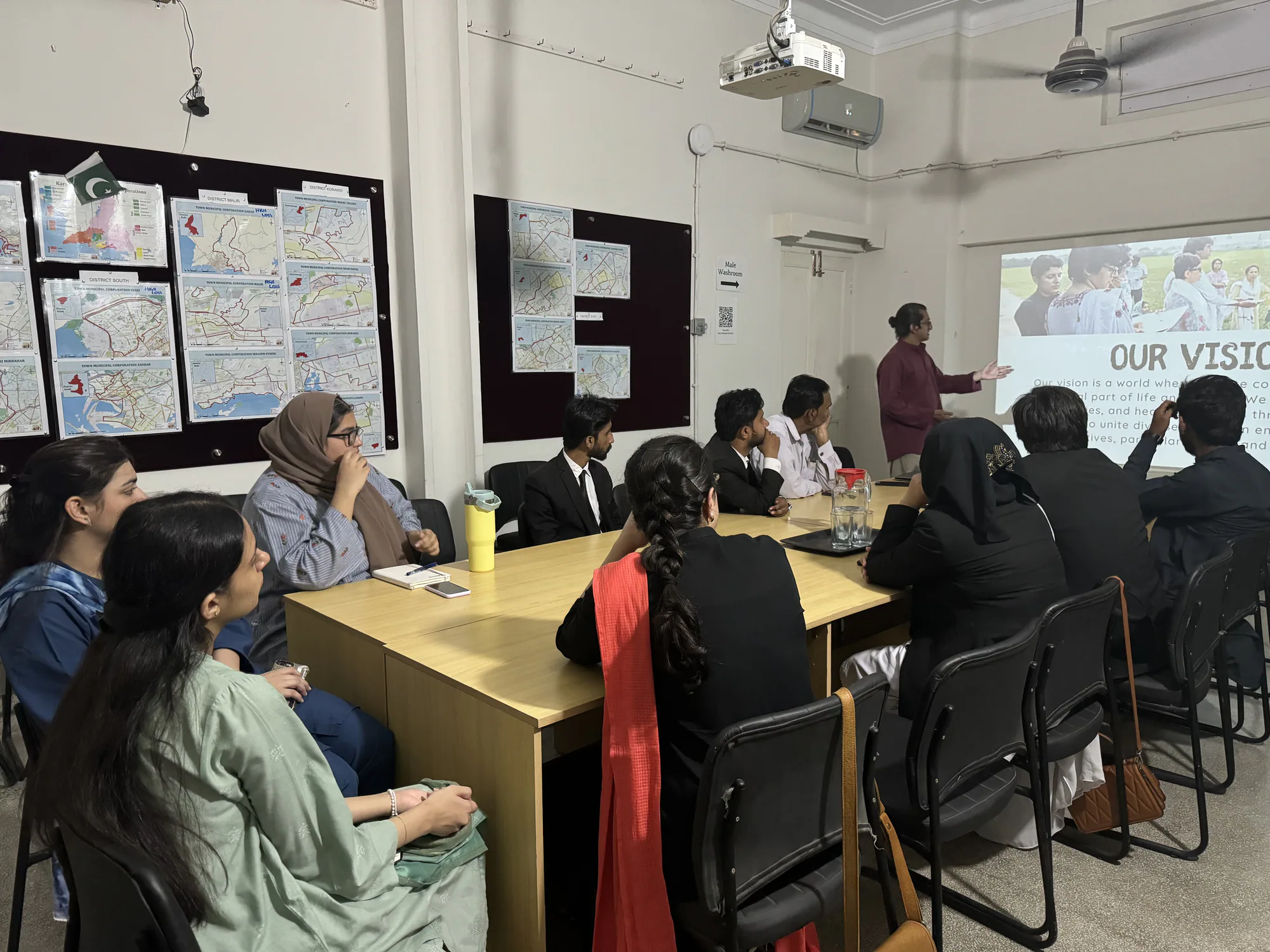 Participants at a Green Chamber environmental-rights workshop