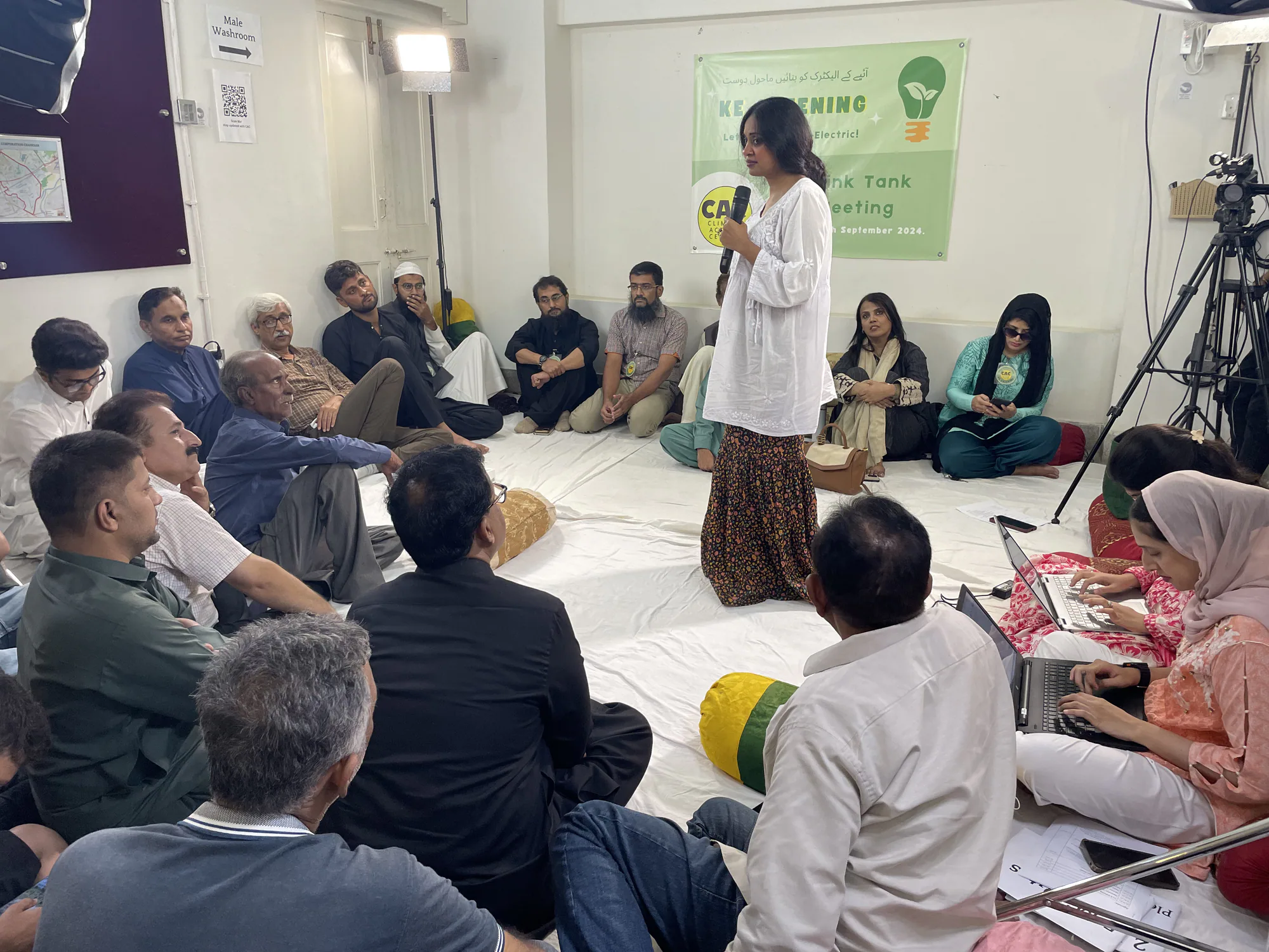 Community members participating in a CAC energy-awareness session